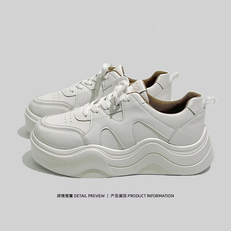 

Woman Casual Shoes Lace-up Platform Running Sneakers Women Comfort Shoes Female Flat Fashion White Sports Shoes Ladies