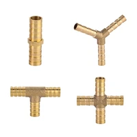 brass barb hose fitting connector 234 way hose joint water tube pipe fittings for air oil gas6 10mm0 24 0 39