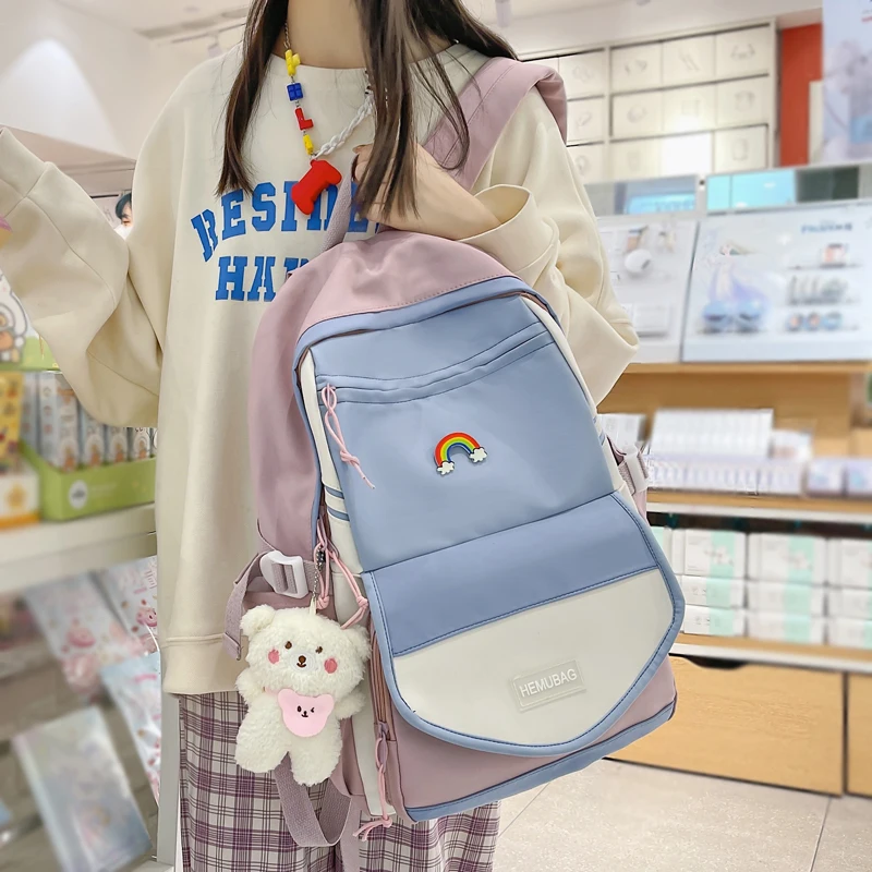 

1JOYPESSIE Fashion College Bookbag Women Cute Travel Bag Backpack Teenager Student Kawaii Schoolbag Girls Mochila Laptop Bagpack