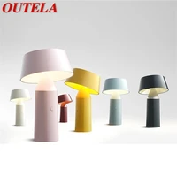 outela modern table lamp creative led cordless decorative for home rechargeable desk light