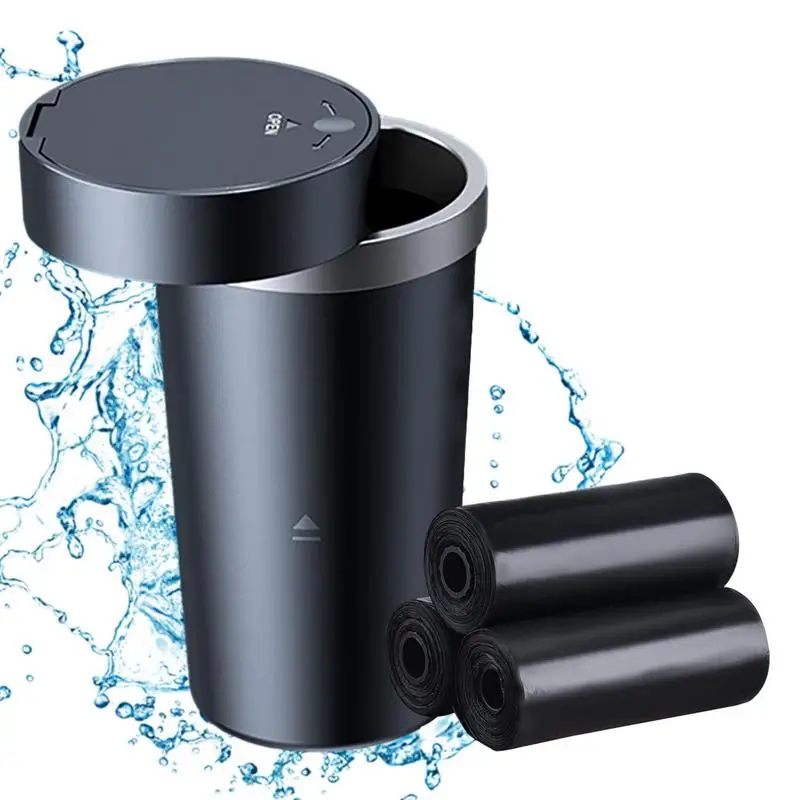 

Car Trash Cup Holder Small Trash Cup Car Dustbin Mini Garbage Can 2 In 1 Mini Garbage Can With Lid For Car Restaurant Hotels And