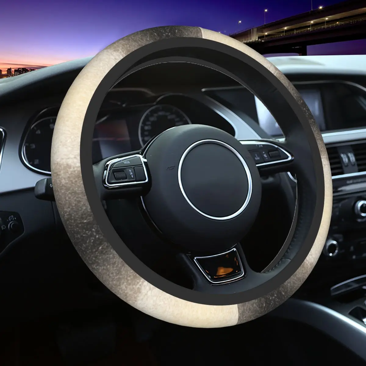 

37-38 Steering Wheel Covers Rose Gold Glitter Universal Auto Decoration Elastische Auto Accessories
