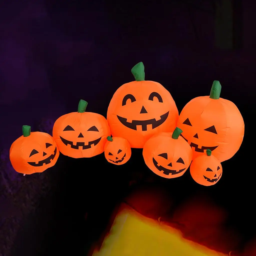 

2.2m Inflatable LED lights Orange Pumpkins LED Lights for Halloween Tree Party Garden Yard Lawn Decor