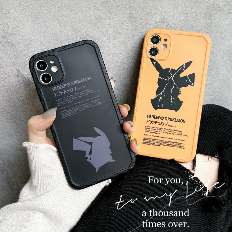 Чехол с изображением покемона Пикачу для IPhone13 12 11 Promax Couple милый аниме X Xsmax