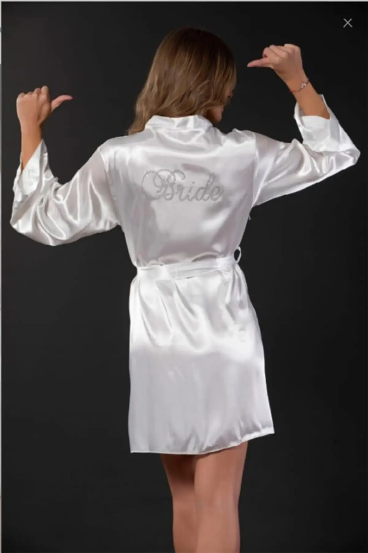 

Dressing Gown Ecru Bride Hairdresser Bride Fashion Robe Robe Robe Sexy Peignoir Kimono Bride Sleepwear Night Gown