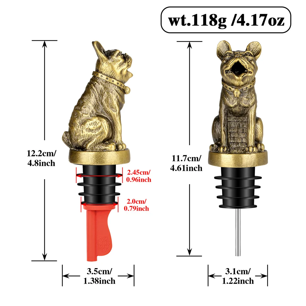 Милый французский бульдог бутылка для вина пробка бутылки шампанского напитков