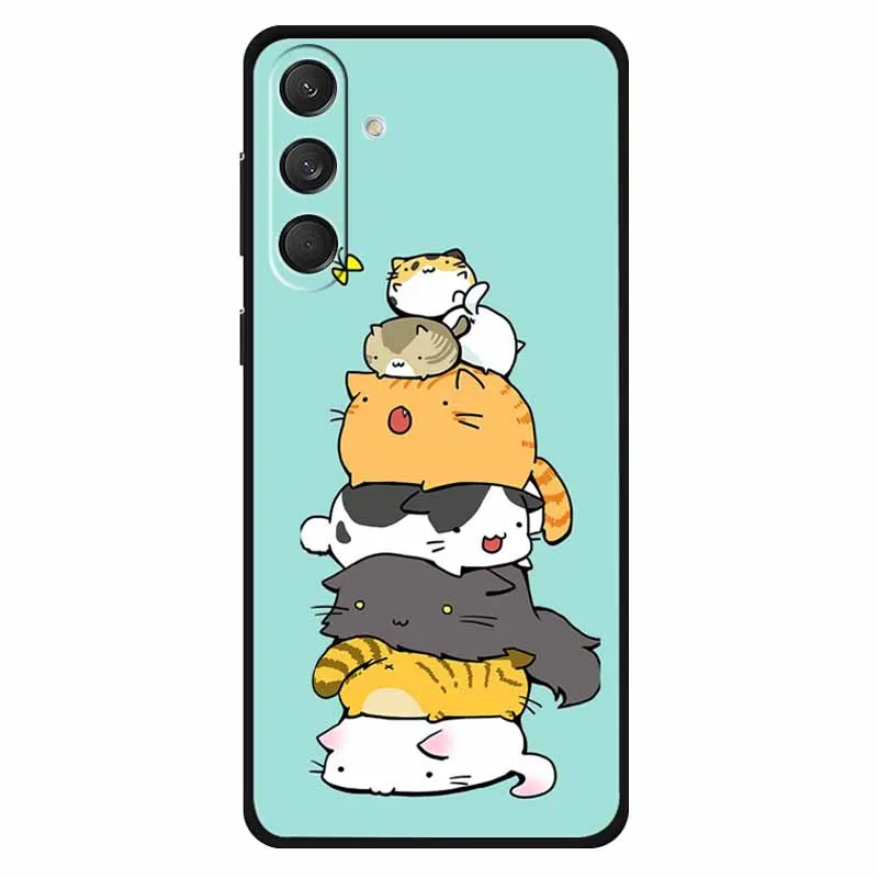 For Samsung Galaxy S23 Plus Ultra FE Cases Silicone Soft TPU Owl Luxury Back Cover New Protector Shell Wolf