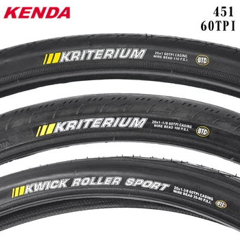 KENDA Kriterium 20inch Bike Tire 451 20*1 20*1 1/8 20* 1-3/8 60TPI Folding Bicycle Tyre 1