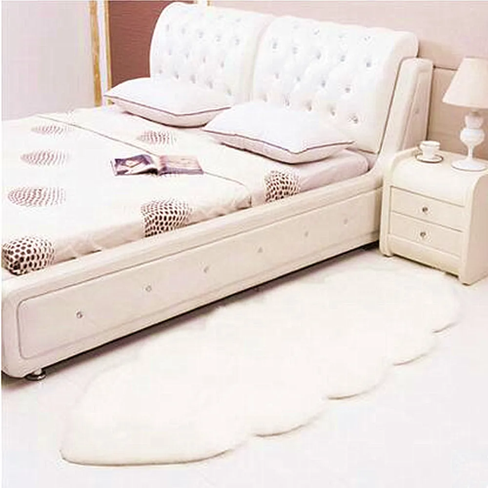 

Customizable Hairy Cloud Carpet Sheepskin Chair Cover Soft Bedroom Faux Mat Seat Pad Plain Skin Fur Area Rugs Washable mat