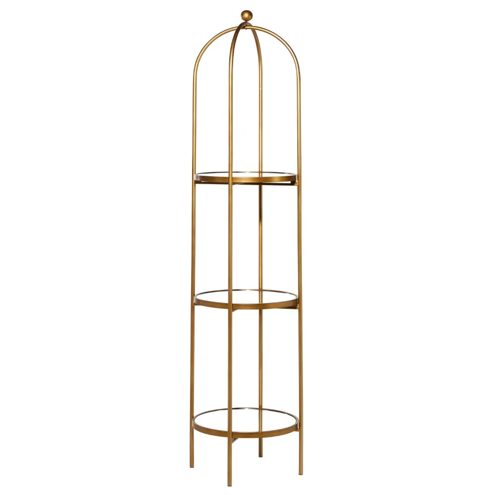 

DecMode Indoor Gold Metal Glam Wall Shelf