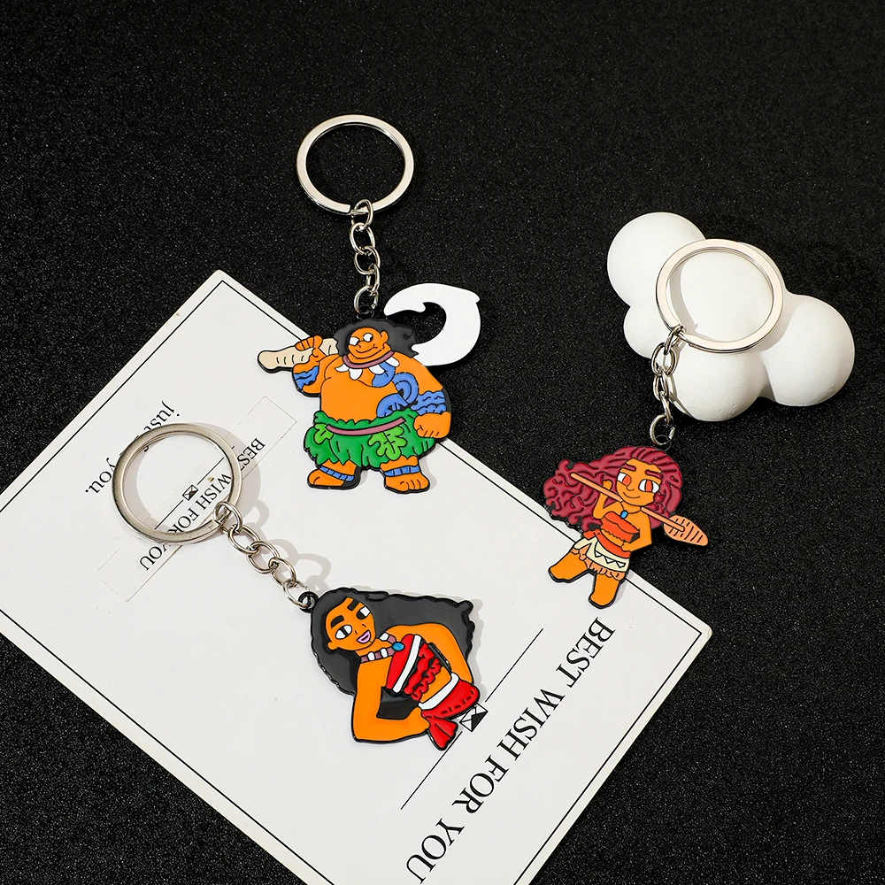 Брелок с подвеской из мультфильма Диснея Моана Мауи модный брелок для ключей