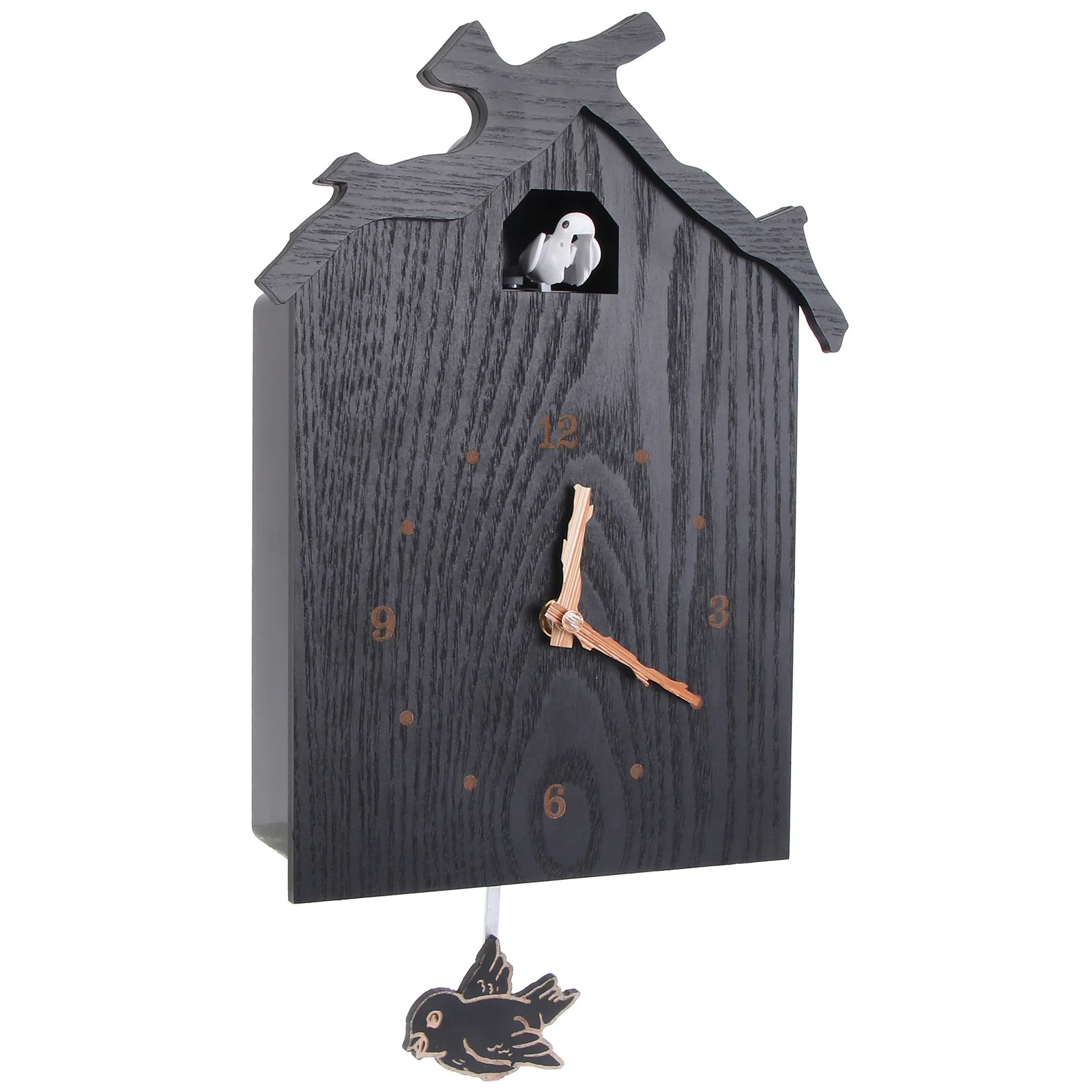 

1PC Creative Cuckoo House Wall Clock Wooden Elegant Home Hanging Clock with Chime and Pendulum (Without)