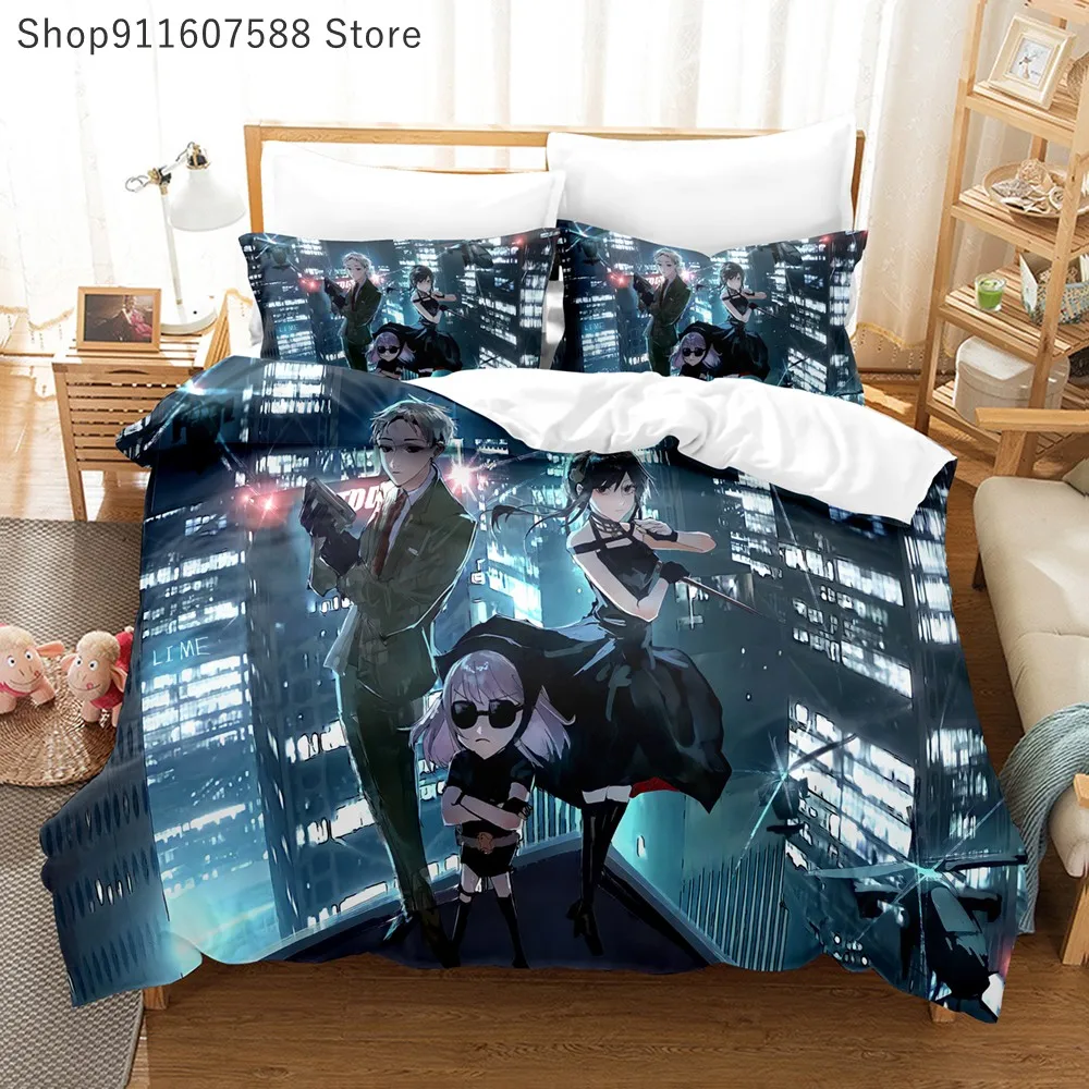 

Spy x Family Bedding Set Single Twin Full Queen King Size Bed Set Aldult Kid Bedroom Duvetcover Set 3D Print Anime Bed Linen De