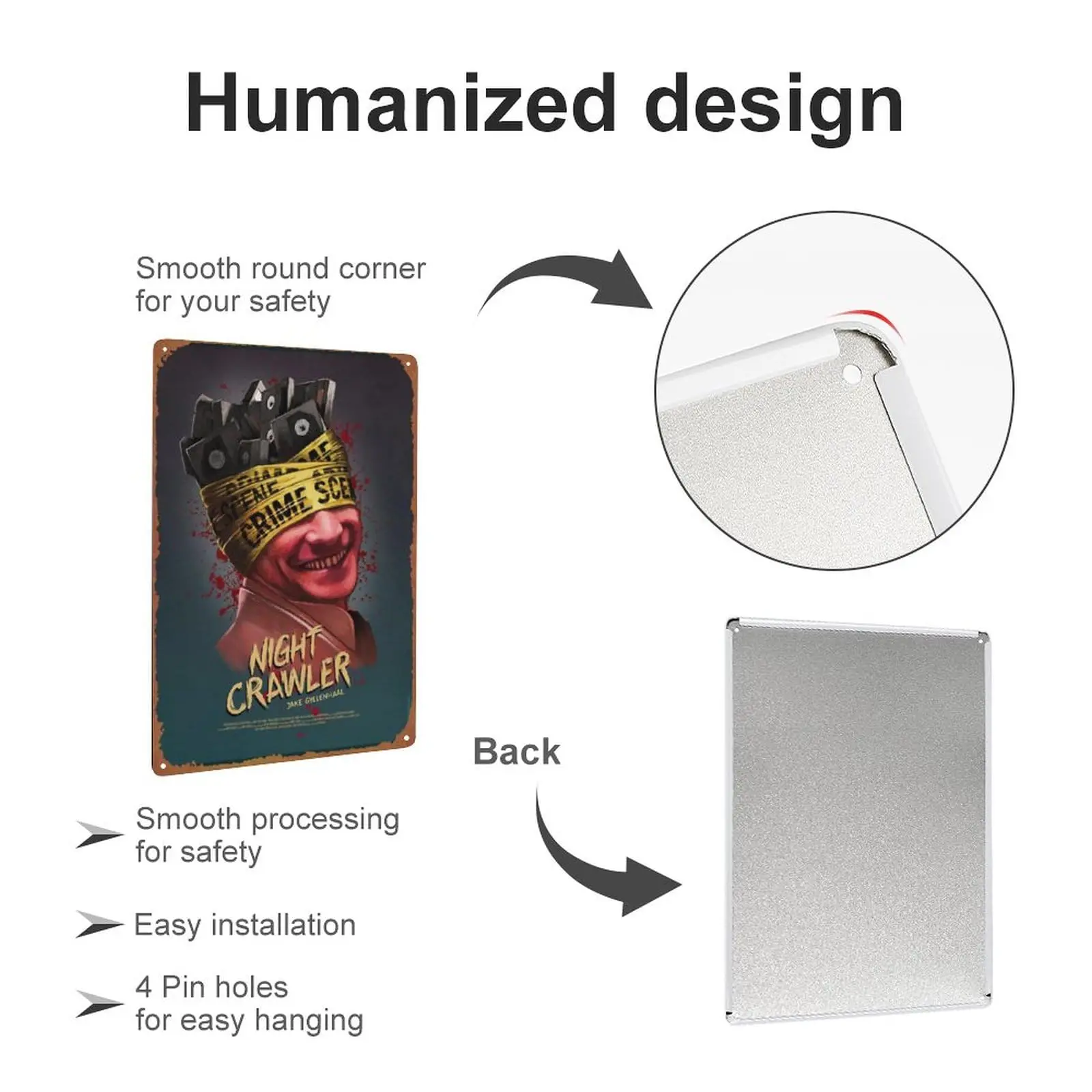 Настенный постер Nightcrawler в винтажном стиле 8x12 дюймов