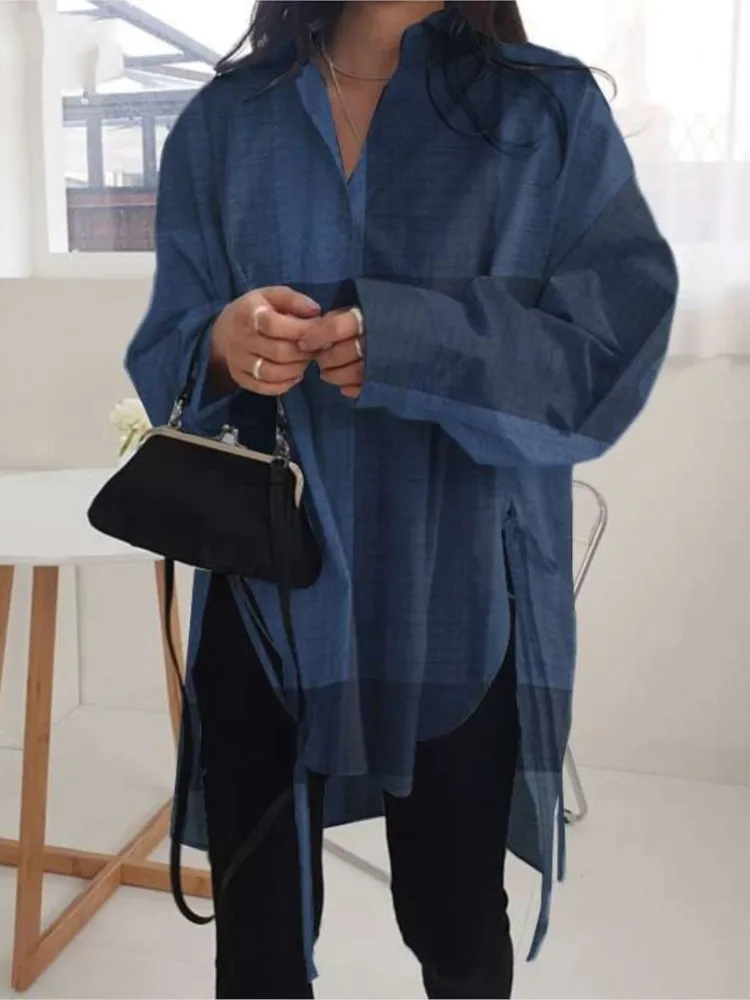 Женская асимметричная рубашка