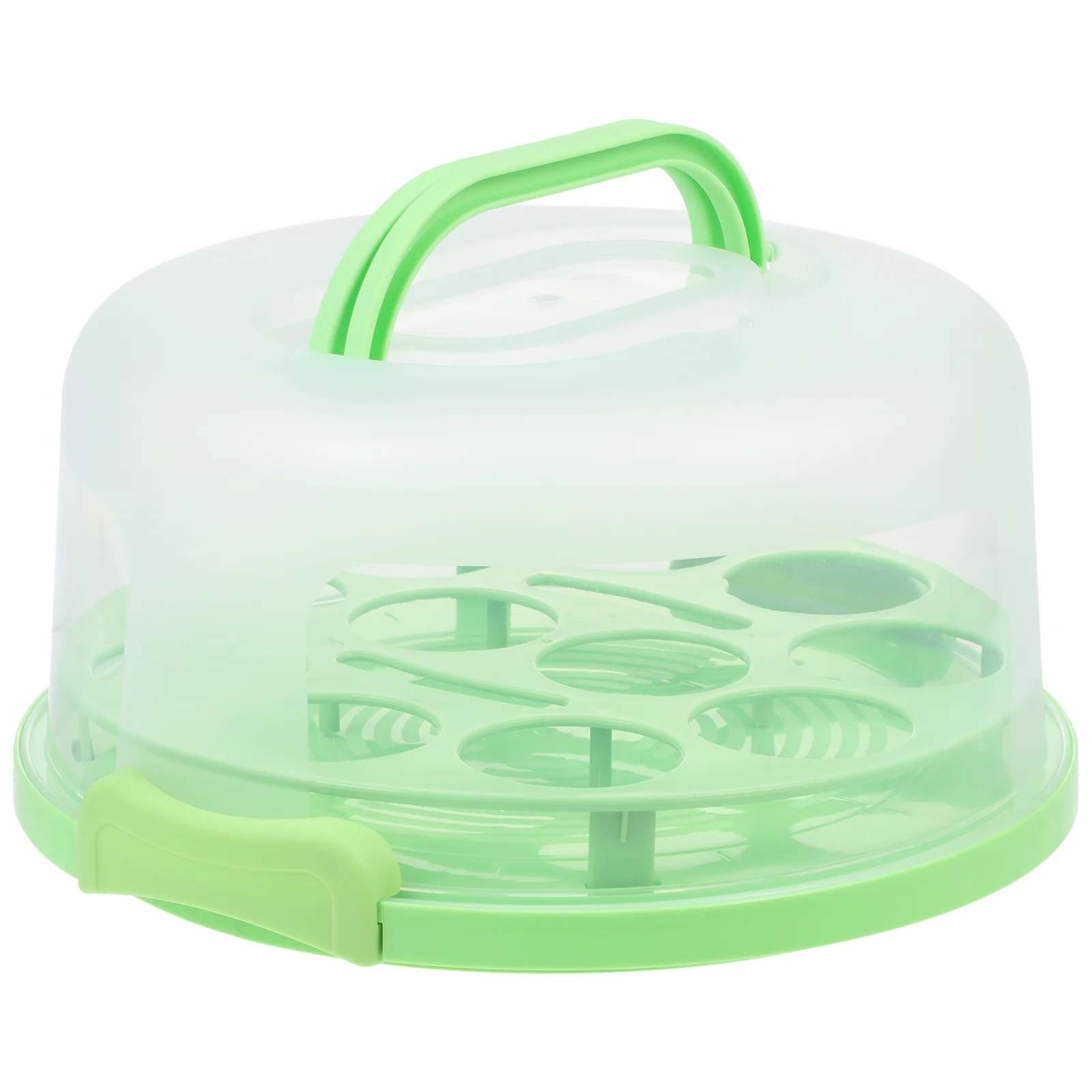 

Cakelid Carrier Cupcake Handle Holder Portable Travel Saver Green Container Box Server Bluelids Containers