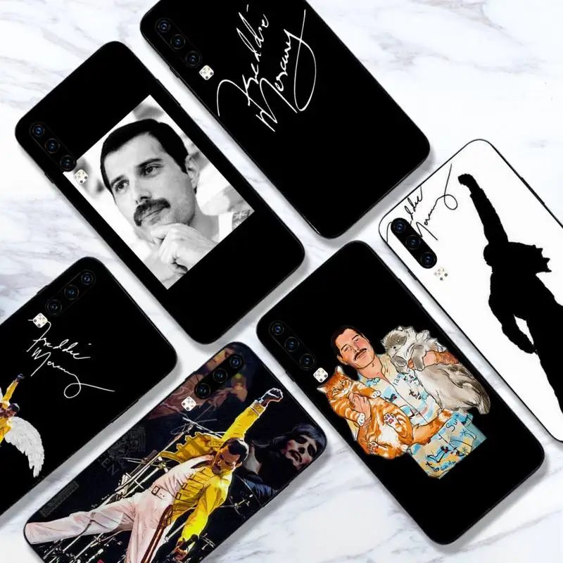 

Freddie Mercury Queen band Phone Case For Huawei honor Mate 10 20 30 40 i 9 8 pro x Lite P smart 2019 Y5 2018 nova 5t