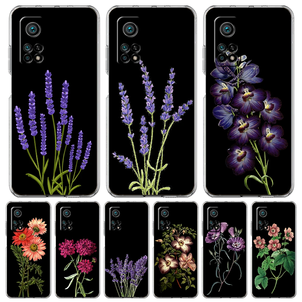 

Flower Phone Case for Xiaomi Mi Poco F3 X3 X4 GT NFC M3 M4 11 Ultra 12 11X 11i Pro Lite 5G Soft Transparent Cover Capa Coque Bag