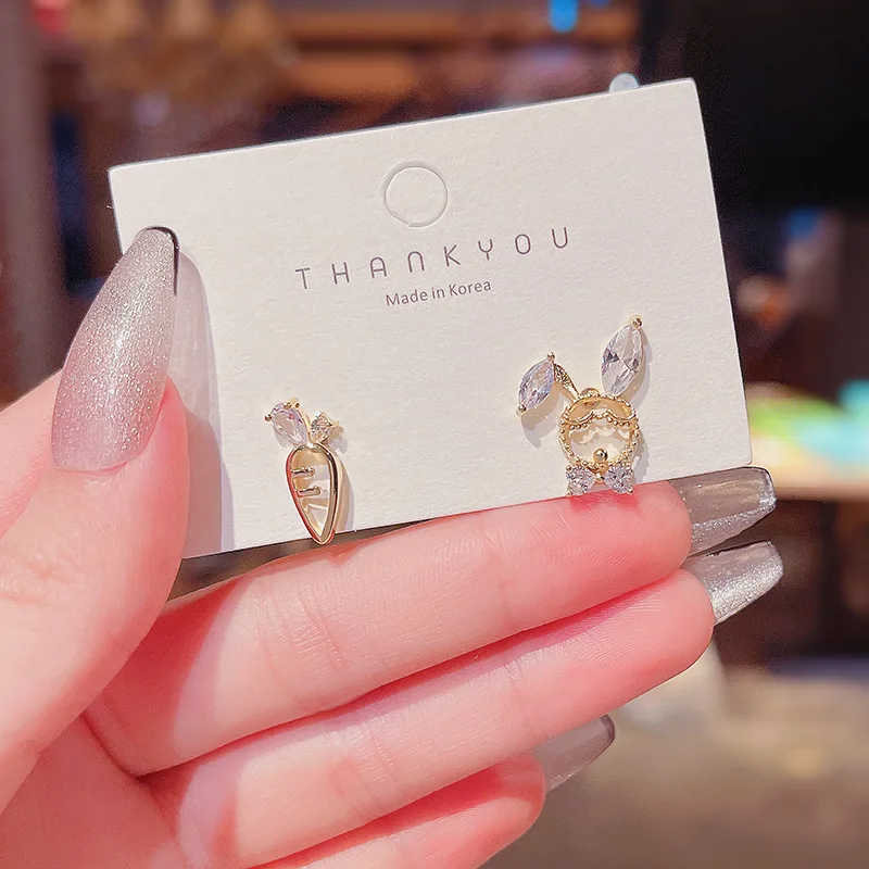 

Wholesale S925 Silvers Needle Post Rabbit Stud Earrings For Women Jewelry Gift