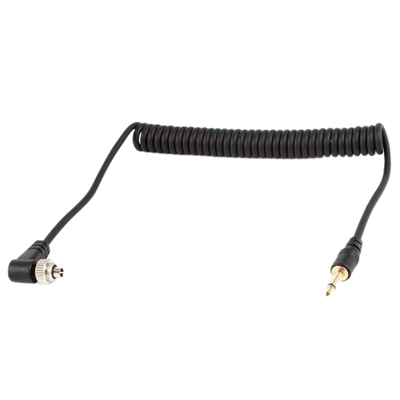 

1PC Camera Flashes Accessories 3.5mm to Male PC Flash Sync Cable Screw Lock for Trigger Studio Light