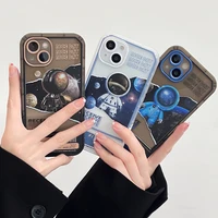 astronaut galaxy folding stand holder phone case for iphone 13 12 11 pro xs max x xr 7 8 plus space earth chair cover
