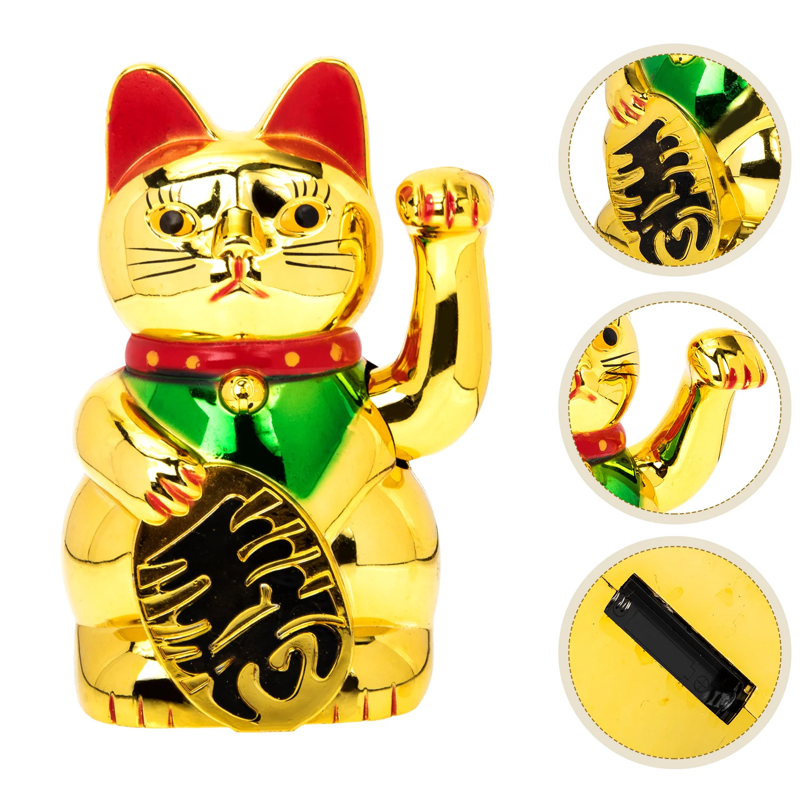 

Cat Lucky Fortune Figurine Statue Waving Neko Maneki Shui Feng Gifts Birthday Japanesewomen Beckoning Arm Wealth Welcoming