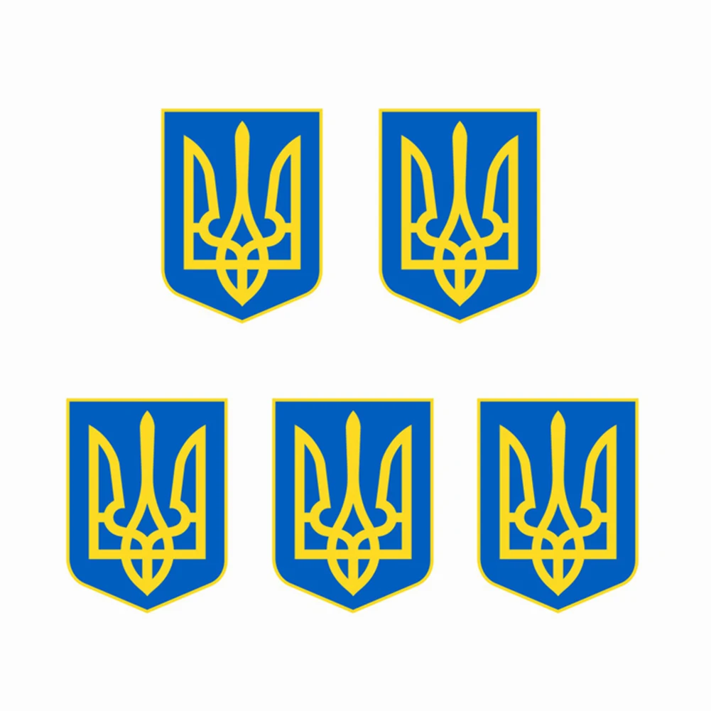 

1 шт./5 шт./10 шт., наклейки с украинским флагом