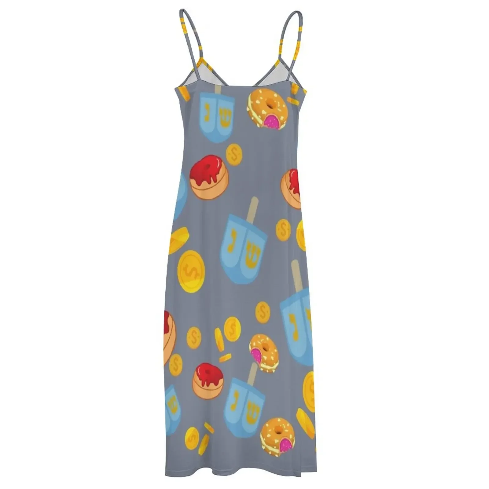 Летнее платье без рукавов hanukka/Chanukah Dreidel женское 2024 женская одежда платья летнее