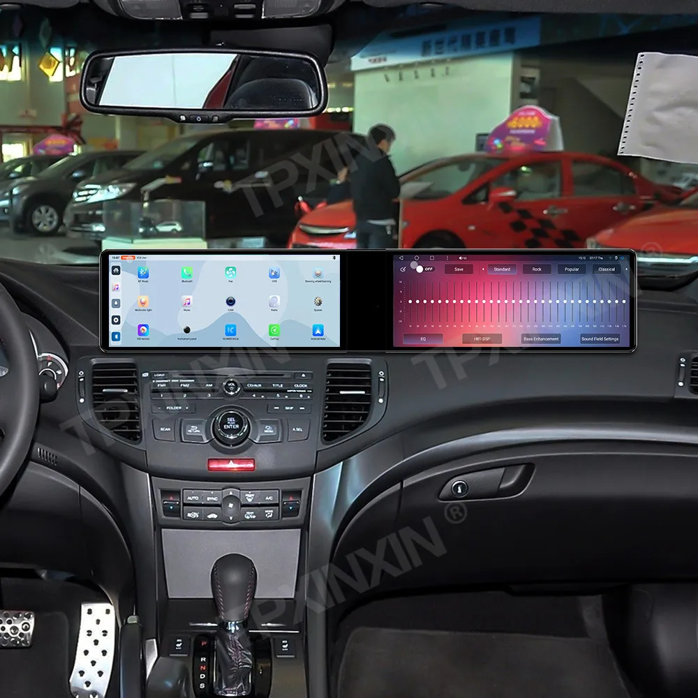 Фото Двухэкранное автомобильное радио 12,3 дюйма для Honda Spirior 2009-2013, Android 13, HD-экран, CarPlay, GPS-навигация, мультимедийный проигрыватель, головное устройство для авто №4