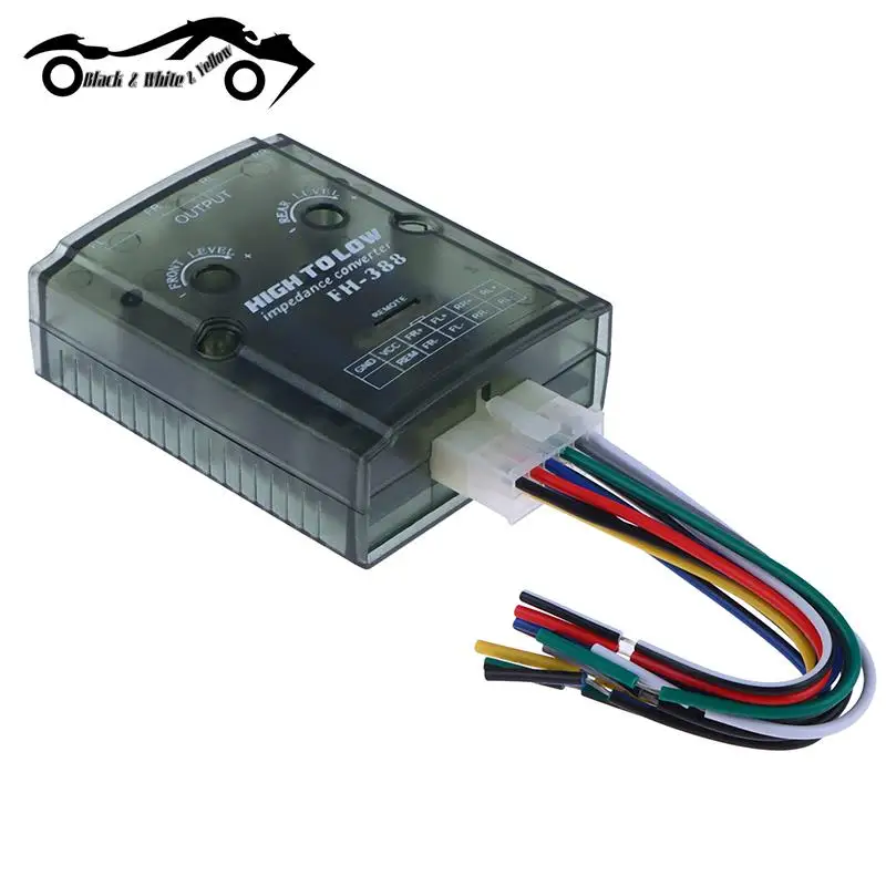 

12 В 4-канальный преобразователь сопротивления аудио, Высокочастотный и низкочастотный фильтр для автомобильной стереосистемы и динамика