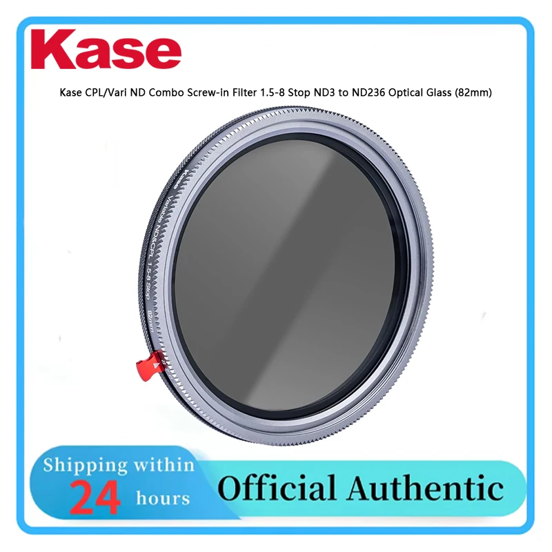 Фото Kase CPL/Vari ND 1.5-8 Stop ND3 to ND236 Оптическое стекло (82 мм) Комбинированный винтовой фильтр, устойчивый к царапинам и водо- и маслостойкий. №1