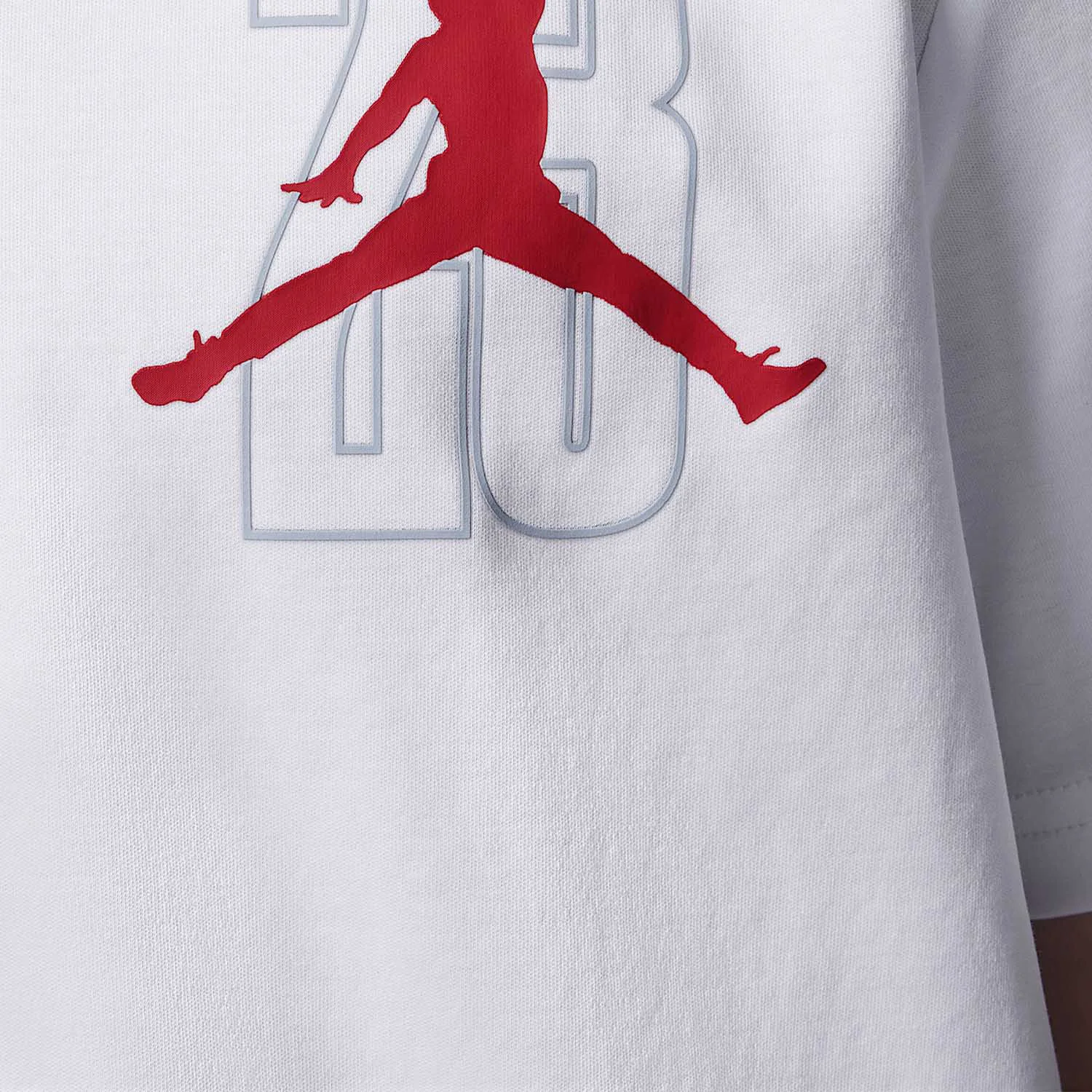 Фото Оригинальная детская футболка Nike JORDAN с коротким рукавом, свободного кроя, с принтом, модель II3102-100. №4