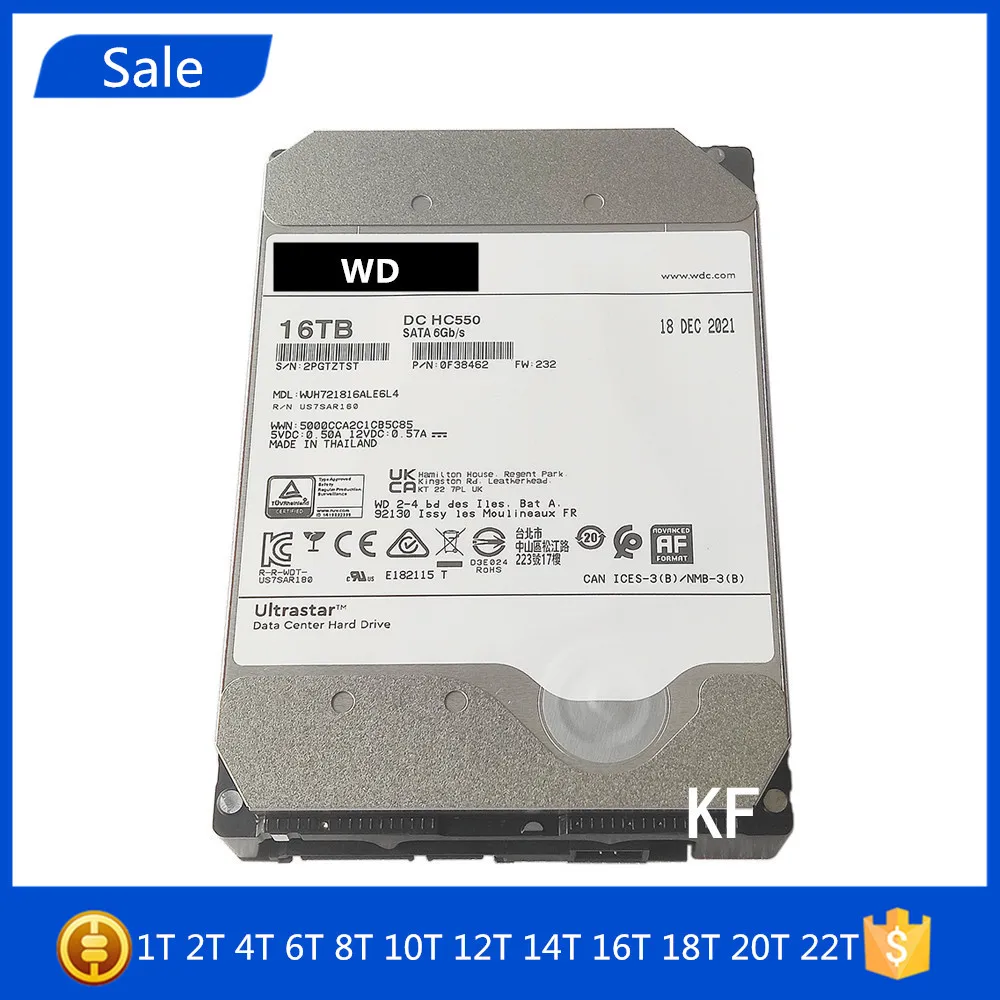 

Sale For WD 3.5" Internal HDD 1TB 2TB 4TB 6TB 8TB Hard Drive 10TB 12TB 14TB 16TB 18TB 20TB 22TB 256MB 7200RPM 6GB/S SATA Cache