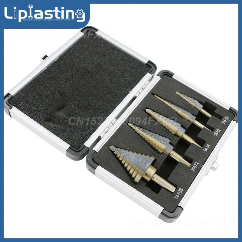 

Набор ступенчатых Сверл из быстрорежущей стали с титановым покрытием, комплект из 5 насадок для древесины и металла, в алюминиевом корпусе