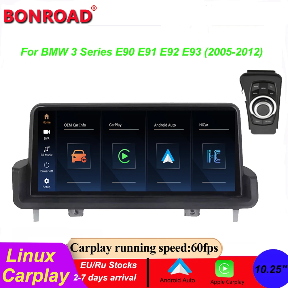 Bonroad 10 25 'ɻMW E90 Linux беспроводной Carplay Android автомобильный мультимедийный экран