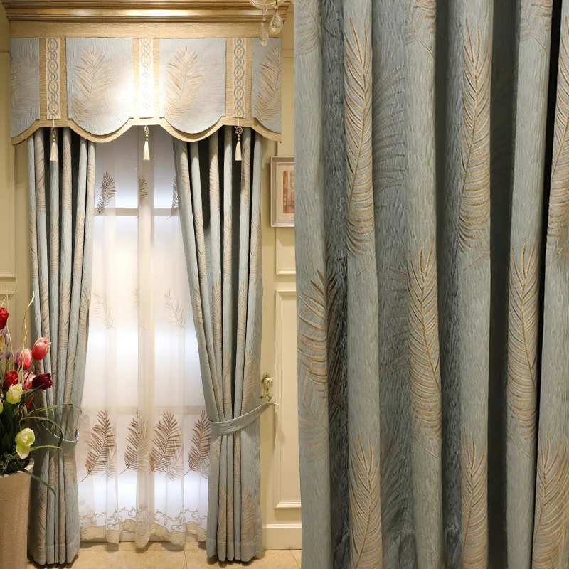 

FASHION NOBLE Creased Jacquard Curtains for living room bedroom