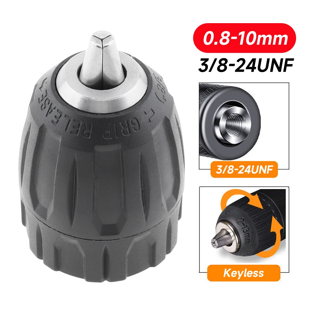 

Зажимной патрон 3/8-24UNF 1/2-20UNF металлический черный+серебристый