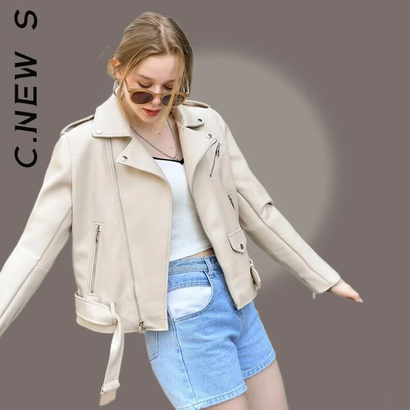 

C.New S Jacket Women PU Winter Casual Basic Women's Coat Windproof Coat Loose Parkas Jackets Stylish Tops Female Coats Woman