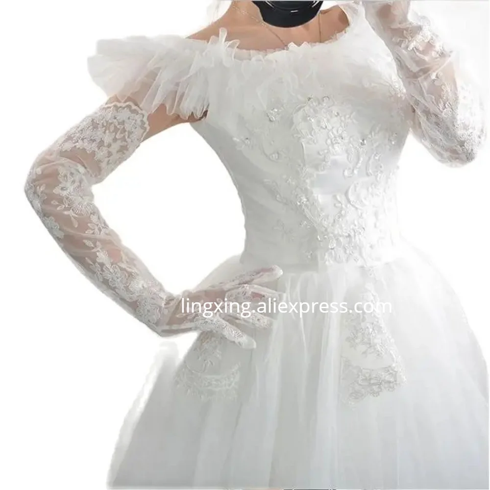 Кружевные длинные перчатки 62 см 24 дюйма сверхдлинные тюлевые сетчатые