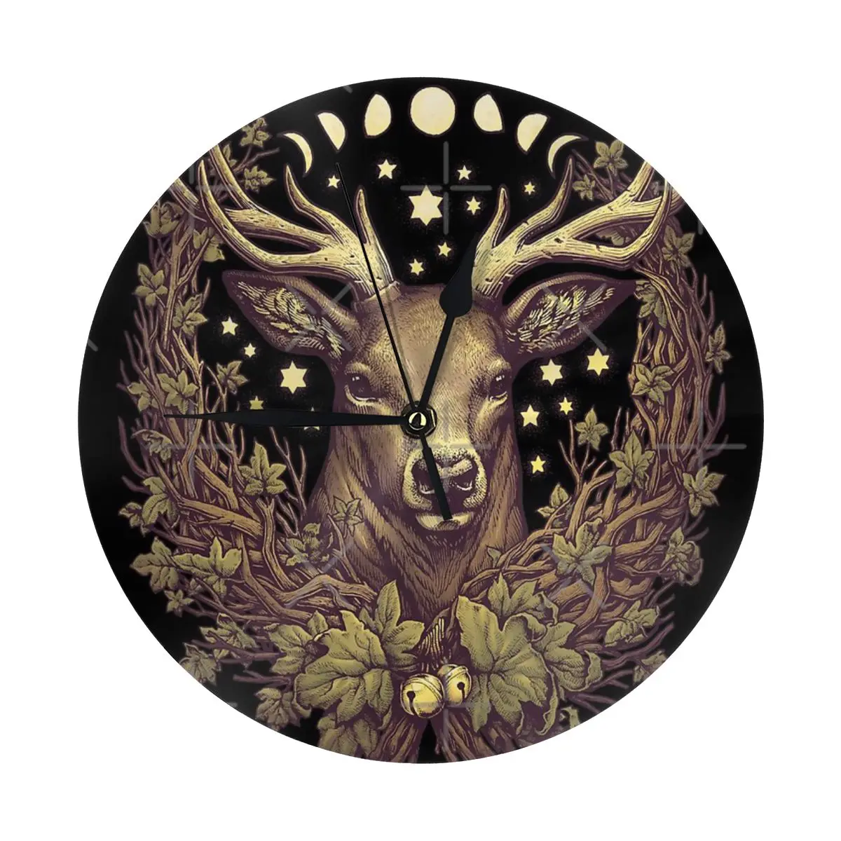 CERNUNNOS оленевые настенные часы украшение для комнаты круглые украшения