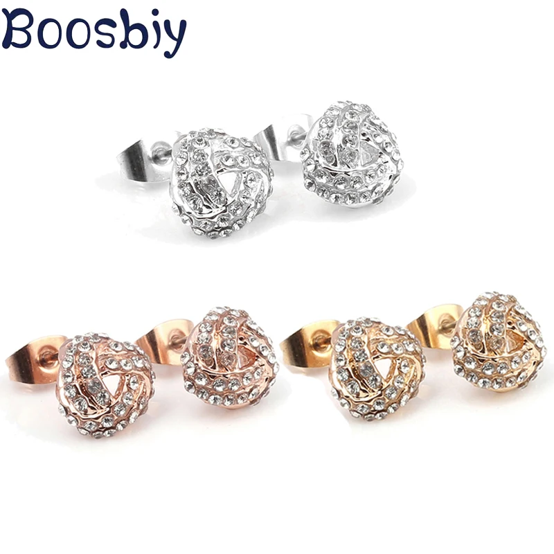 Женские серьги-гвоздики в европейском стиле