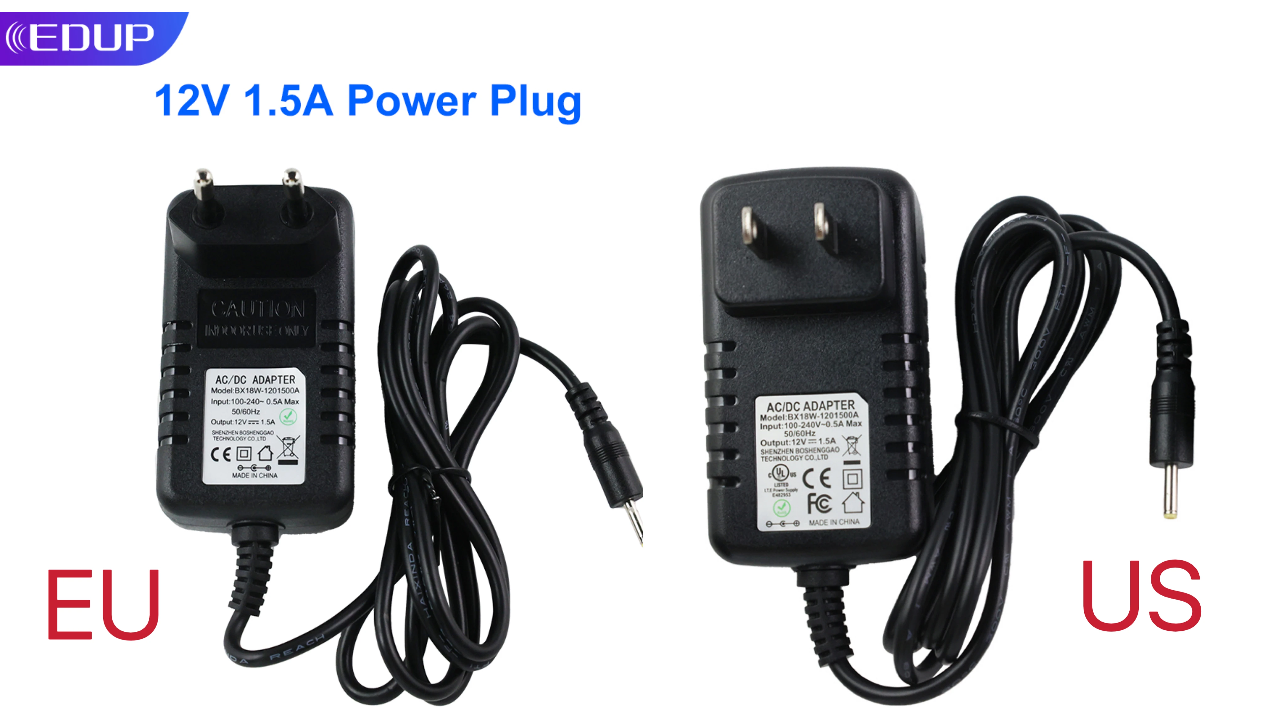 

EDUP 12 В 1,5 А разъем питания для усилителя сигнала Wi-Fi удлинитель сигнала Wi-Fi источник питания вилка Европейского или американского стандарта
