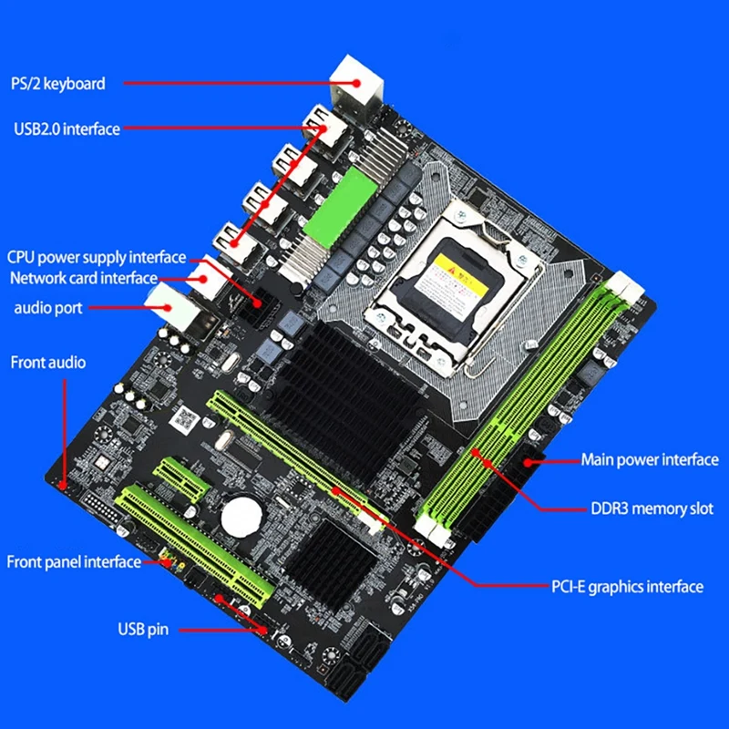 NEW-X58 PRO Материнская плата LGA 1366 DDR3 DIMM PCIE X16 8 USB-интерфейс материнская поддерживает