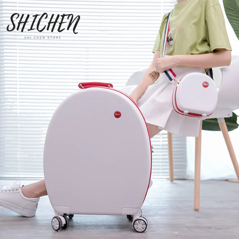 

New Luggage Trolley Suitcase Set With Smart Round Makeup Case Wheels Universal Boarding Box 20-Inch Travel Luggage