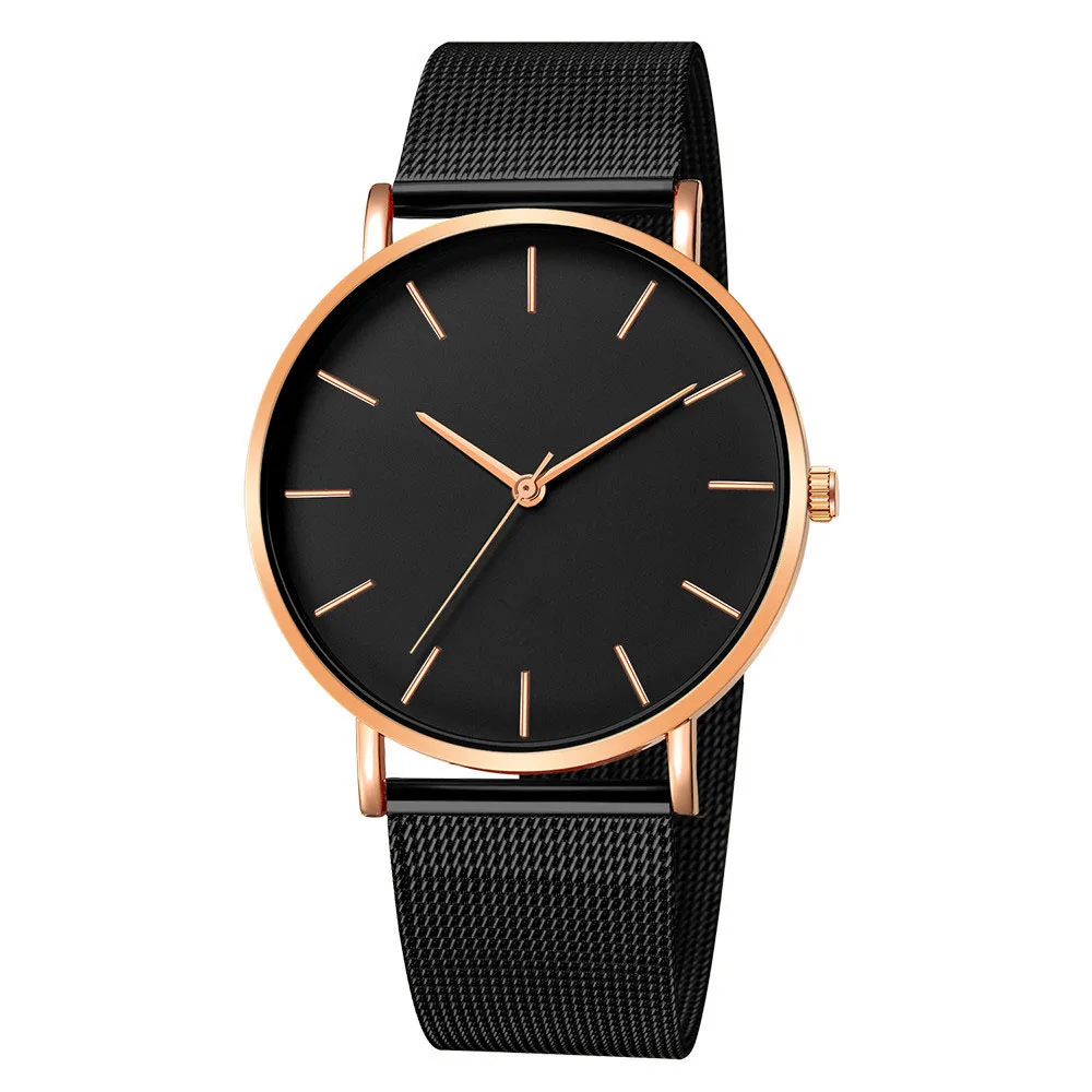 

Men Watch Rose Gold Montre Femme 2023 Slim Mesh Steel Belt Ultra-thin Fashion Relojes Para Mujer Luxury Wrist Watches Reloj Muje
