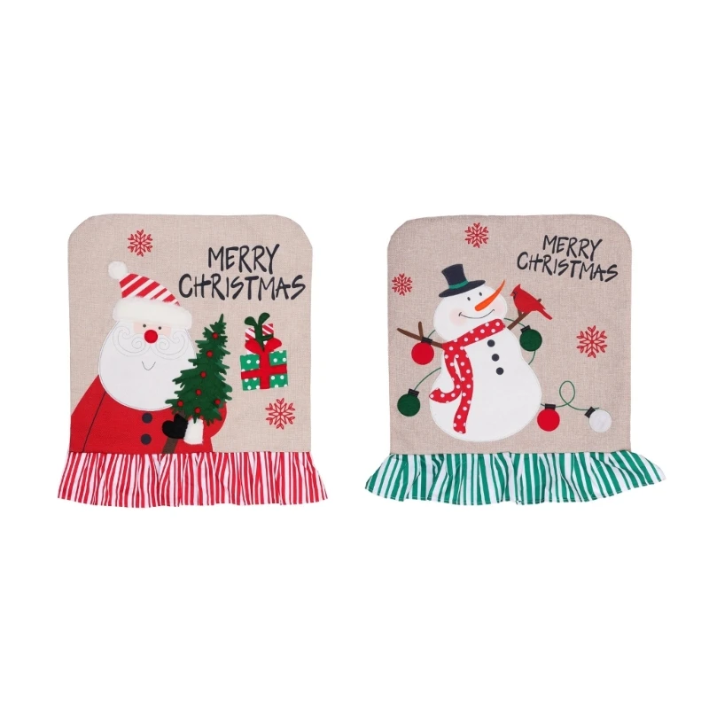 

Christmas Chair Cover Decoration Santa Chair Back Covers for Dinning Room Hotel