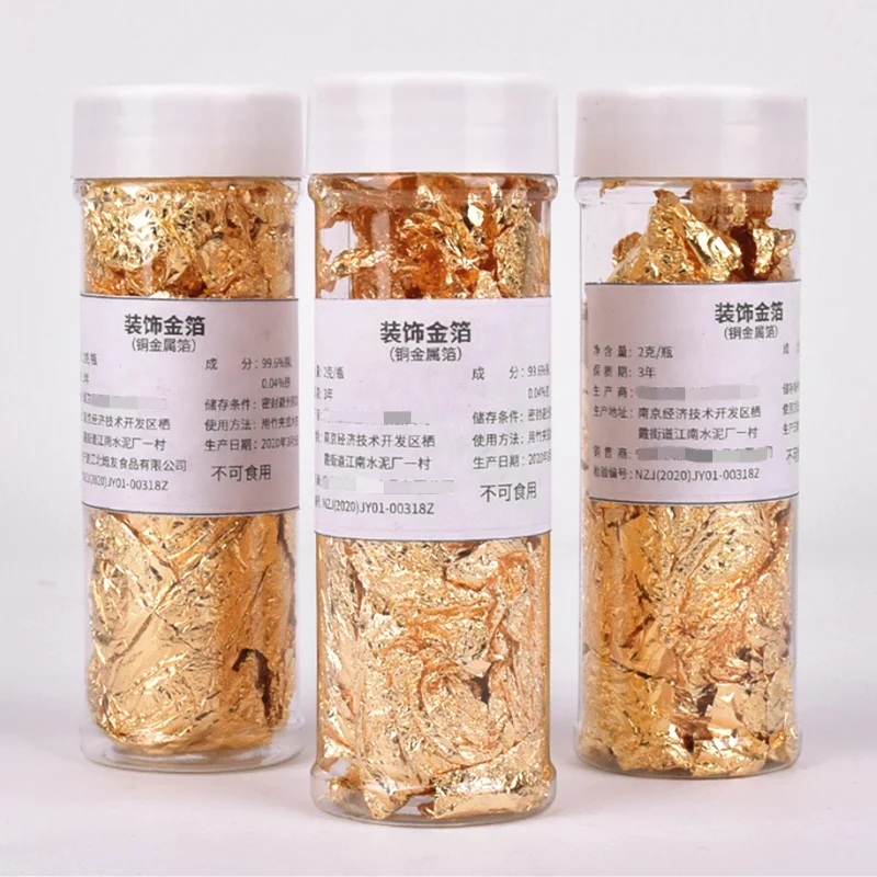 

Gold / Silver Foil 24K Edible Real Gold Powder Foil Made Of Genuine Gold Leaf Food Grade Craft Paper Skincare Food Decorating