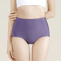m2xl seamless body shaping elastic briefs ice silk underpants womens lingerie abdomen panties soft underwear female intimates