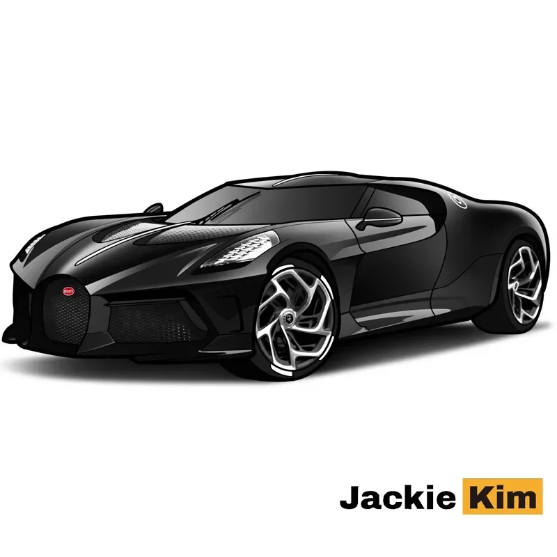 JKM 1:32 Bugatti La Voiture Noire металлическая модель автомобиля