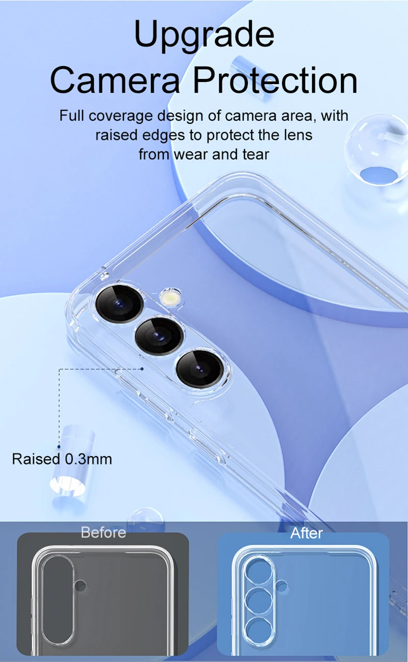 Силиконовый чехол с полной защитой камеры для Samsung Galaxy S25 S24 S23 S21 FE S22 Plus A 55 35 25 15 05 S 14